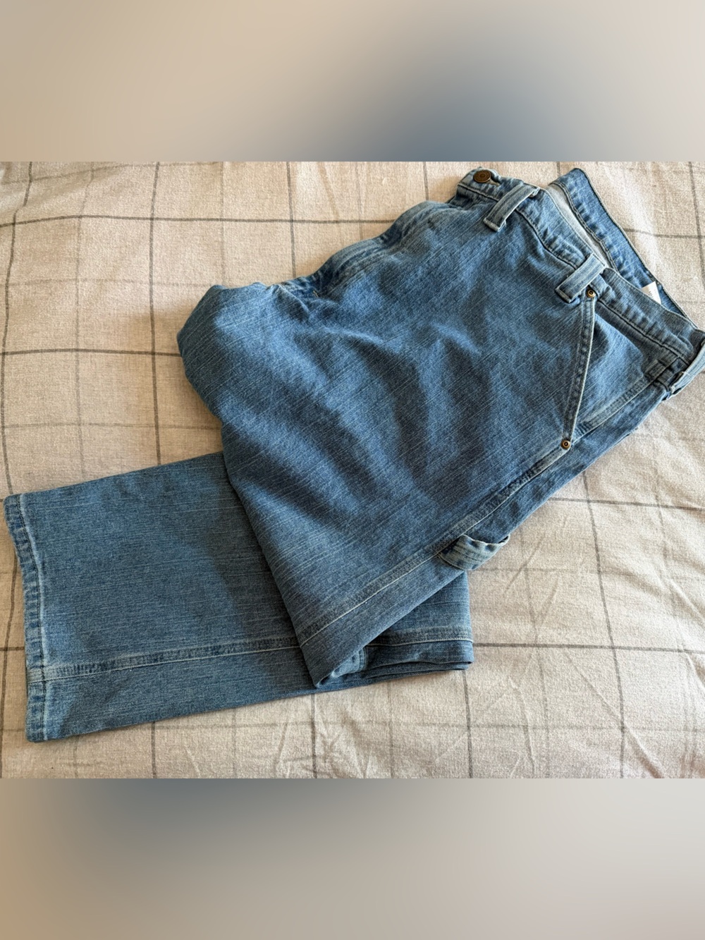 Wrangler Carpenter style men’s big and tall Light Blue Denim Jeans 44x32